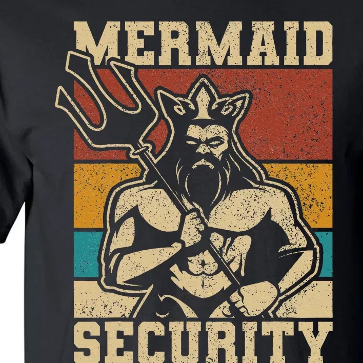 Mermaid Security Bday Costume Merman Birthday Party Outfit Tall T-Shirt