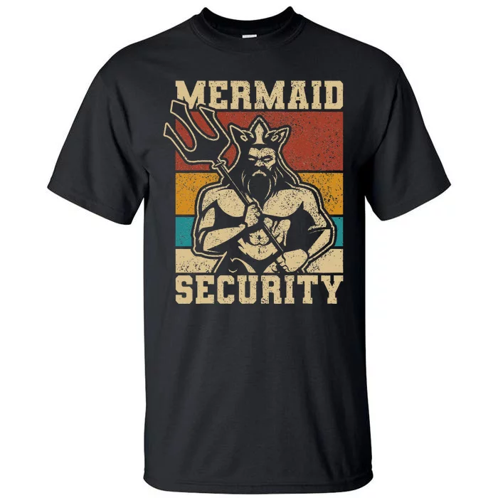 Mermaid Security Bday Costume Merman Birthday Party Outfit Tall T-Shirt