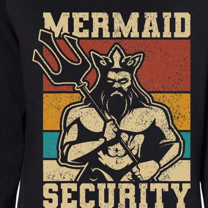 Mermaid Security Bday Costume Merman Birthday Party Outfit Womens California Wash Sweatshirt