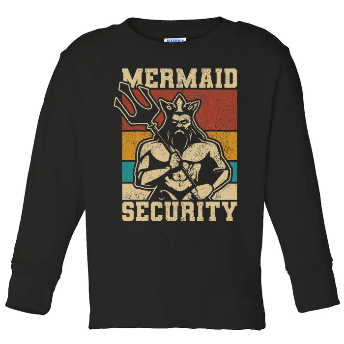 Mermaid Security Bday Costume Merman Birthday Party Outfit Toddler Long Sleeve Shirt