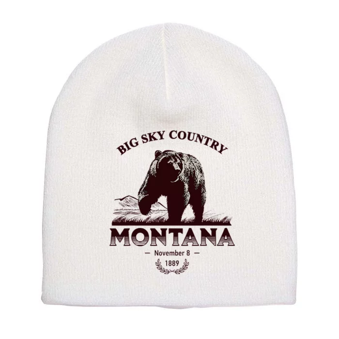 Montana State Big Sky Country Short Acrylic Beanie