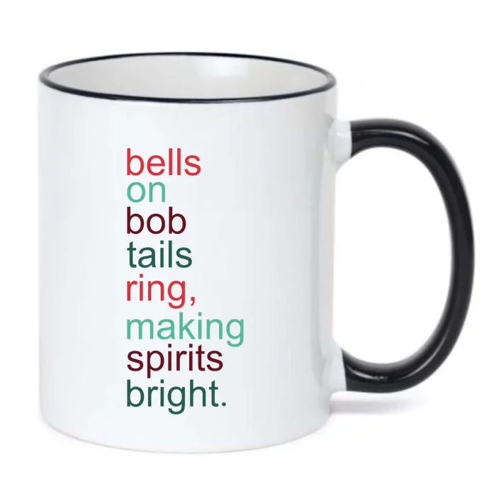 Making Spirits Bright Holiday Christmas Red & Green Graphic Black Color Changing Mug