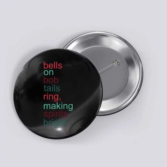 Making Spirits Bright Holiday Christmas Red & Green Graphic Button