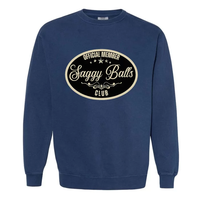 Member Saggy Balls Club Old People Garment-Dyed Sweatshirt