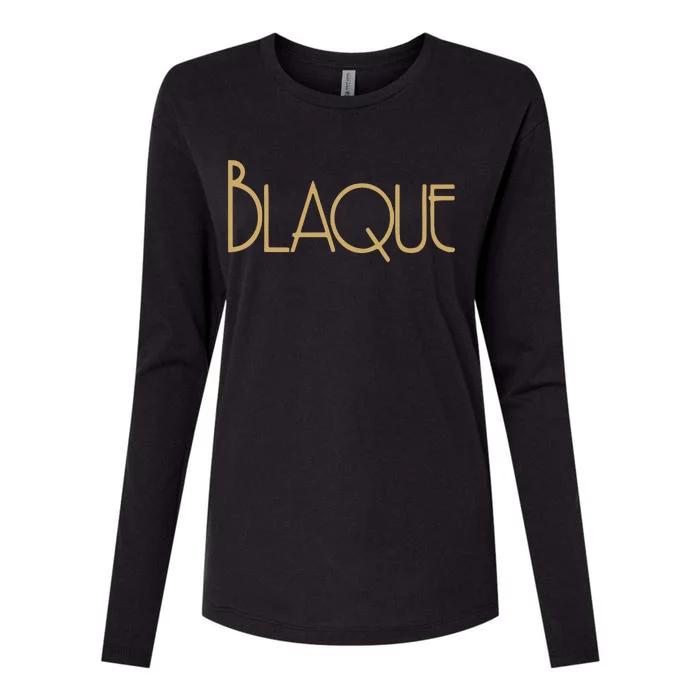 Marsau Scott Blaque Womens Cotton Relaxed Long Sleeve T-Shirt