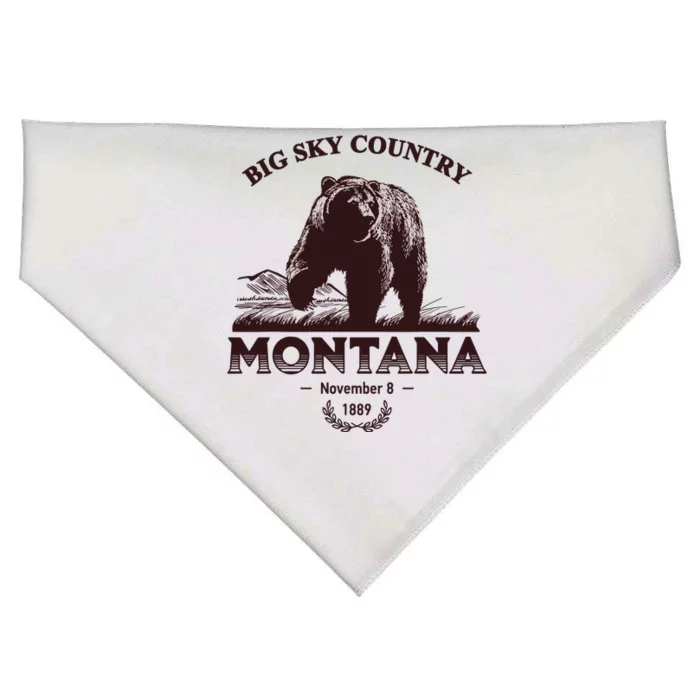 Montana State Big Sky Country Country USA-Made Doggie Bandana