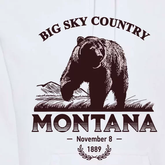 Montana State Big Sky Country Country Premium Hoodie