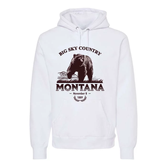 Montana State Big Sky Country Country Premium Hoodie