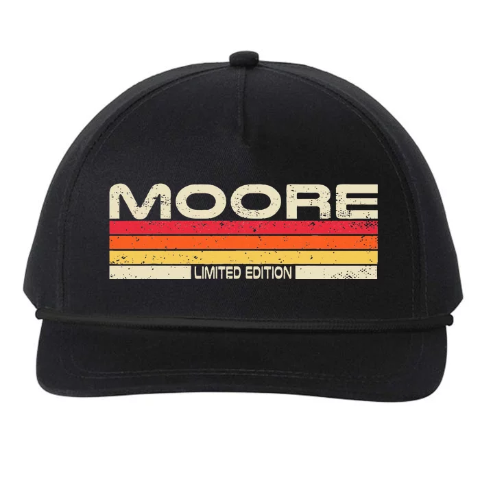 Moore Surname Birthday Family Reunion 80s 90s Sunset Snapback Five-Panel Rope Hat