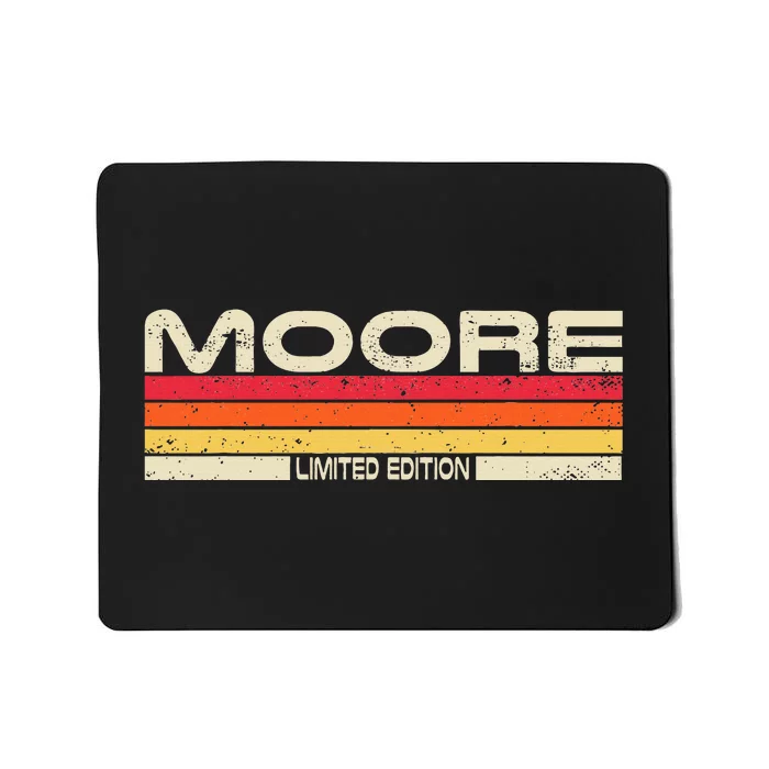 Moore Surname Birthday Family Reunion 80s 90s Sunset Mousepad