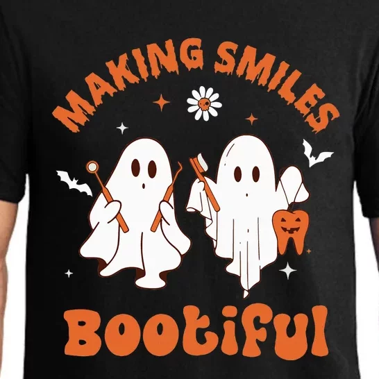 Making Smiles Bootiful Funny Ghost Dentist Halloween Dental Pajama Set