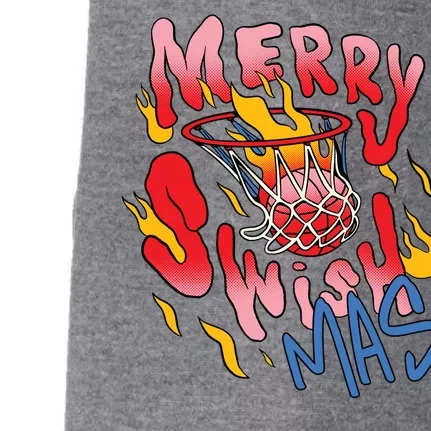 Merry Swishmas Basketball Doggie 3-End Fleece Hoodie