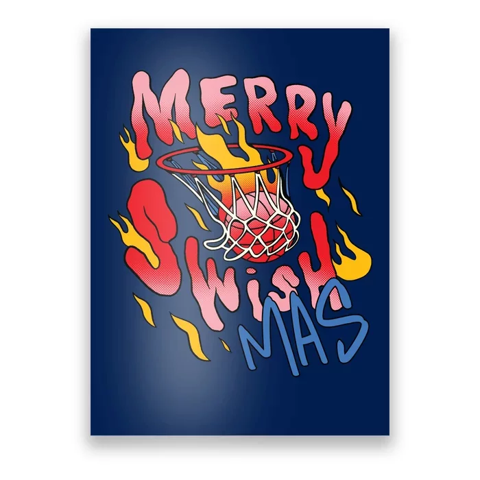 Merry Swishmas Basketball Poster