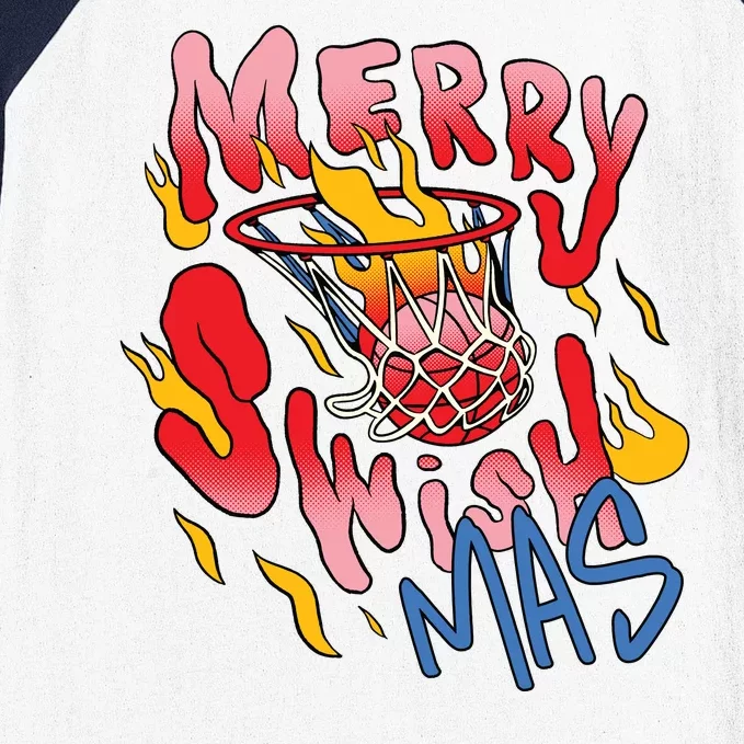 Merry Swishmas Basketball Baseball Sleeve Shirt