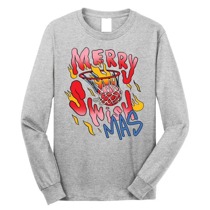 Merry Swishmas Basketball Long Sleeve Shirt