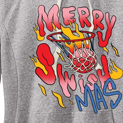 Merry Swishmas Basketball Women's Fleece Hoodie