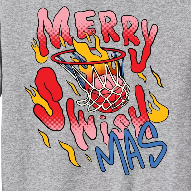 Merry Swishmas Basketball Tall Sweatshirt