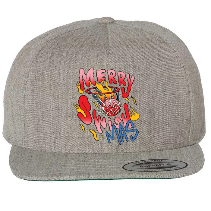 Merry Swishmas Basketball Wool Snapback Cap