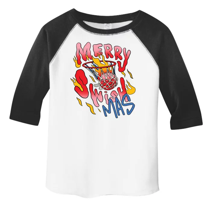 Merry Swishmas Basketball Toddler Fine Jersey T-Shirt