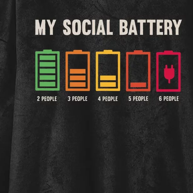 My Social Battery Low Energy Anti Social Introvert Hooded Wearable Blanket