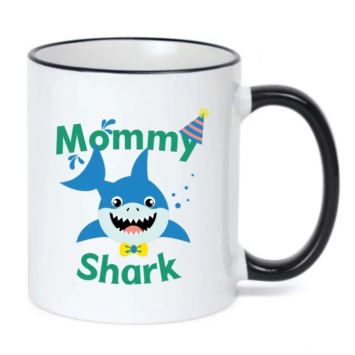 Mommy Shark Birthday Party Matching Family Black Color Changing Mug