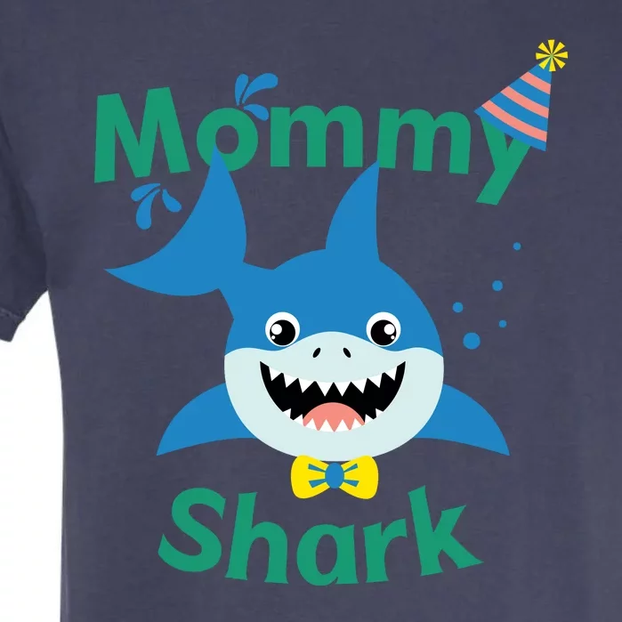 Mommy Shark Birthday Party Matching Family Garment-Dyed Heavyweight T-Shirt