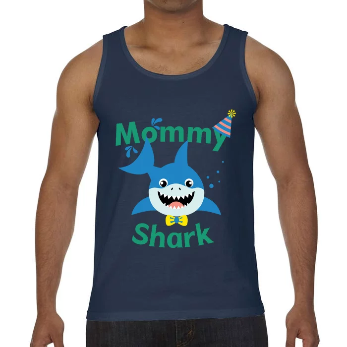 Mommy Shark Birthday Party Matching Family Comfort Colors® Tank Top