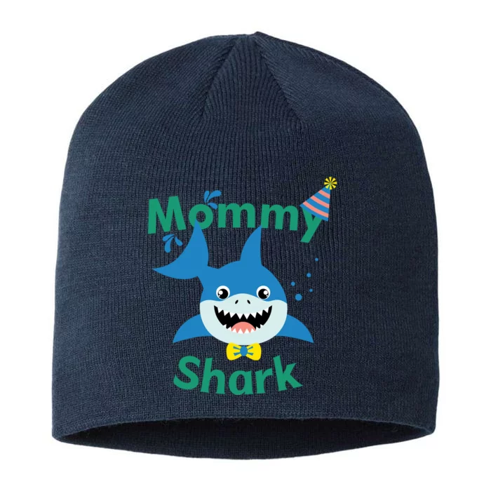 Mommy Shark Birthday Party Matching Family 8 1/2in Sustainable Knit Beanie