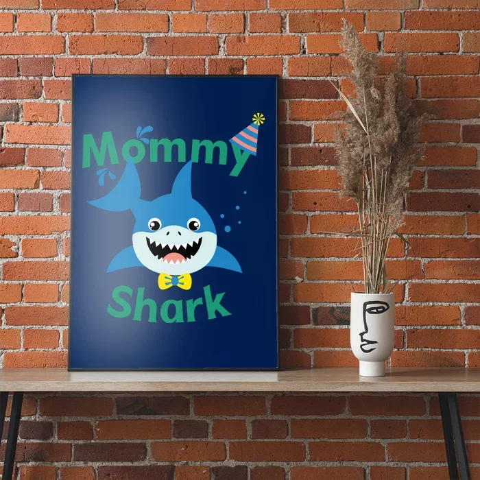 Mommy Shark Birthday Party Matching Family Poster