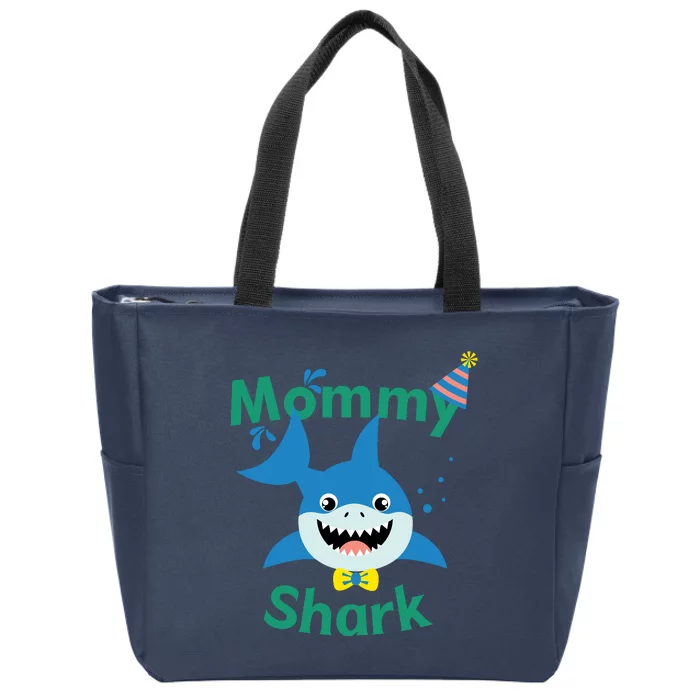 Mommy Shark Birthday Party Matching Family Zip Tote Bag