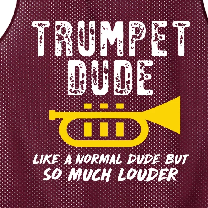 Marching School Band Funny Trumpet Mesh Reversible Basketball Jersey Tank