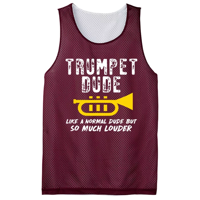 Marching School Band Funny Trumpet Mesh Reversible Basketball Jersey Tank