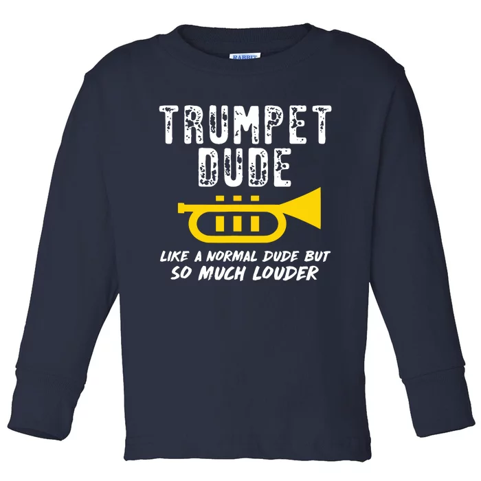 Marching School Band Funny Trumpet Toddler Long Sleeve Shirt