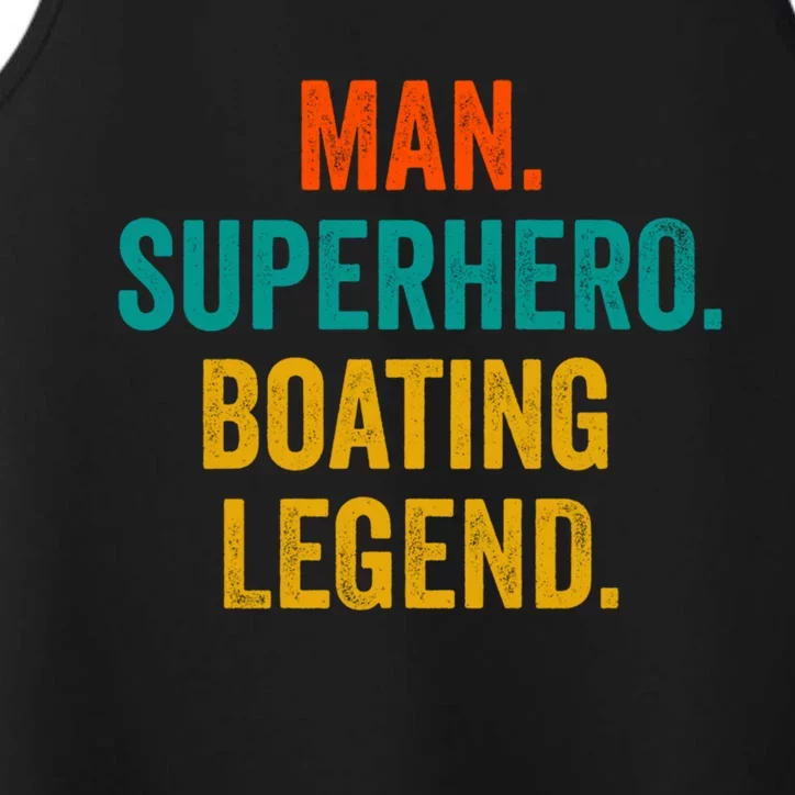 Man Superhero Boating Legend Great Gift Boat Funny Boating Meaningful Gift Performance Tank