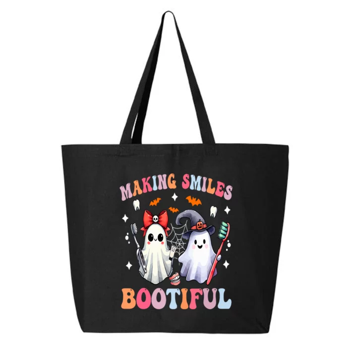 Making Smiles Bootiful Dentist Funny Halloween Ghost Dental 25L Jumbo Tote