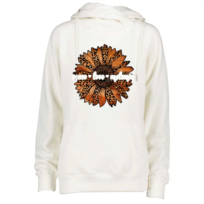 Melanin Sunflower Black History Month Peace Love Juneteenth Cool Gift Womens Funnel Neck Pullover Hood