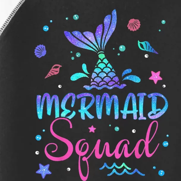 Mermaid Squad Birthday Mermaid Tail Family Matching Beach Toddler Fine Jersey T-Shirt