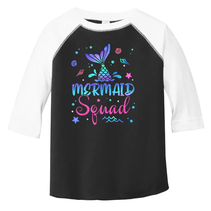 Mermaid Squad Birthday Mermaid Tail Family Matching Beach Toddler Fine Jersey T-Shirt