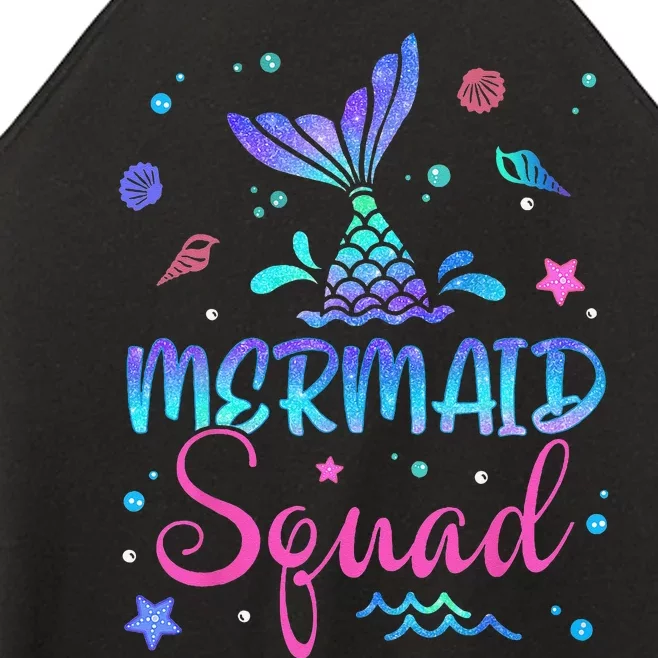 Mermaid Squad Birthday Mermaid Tail Family Matching Beach Women’s Perfect Tri Rocker Tank