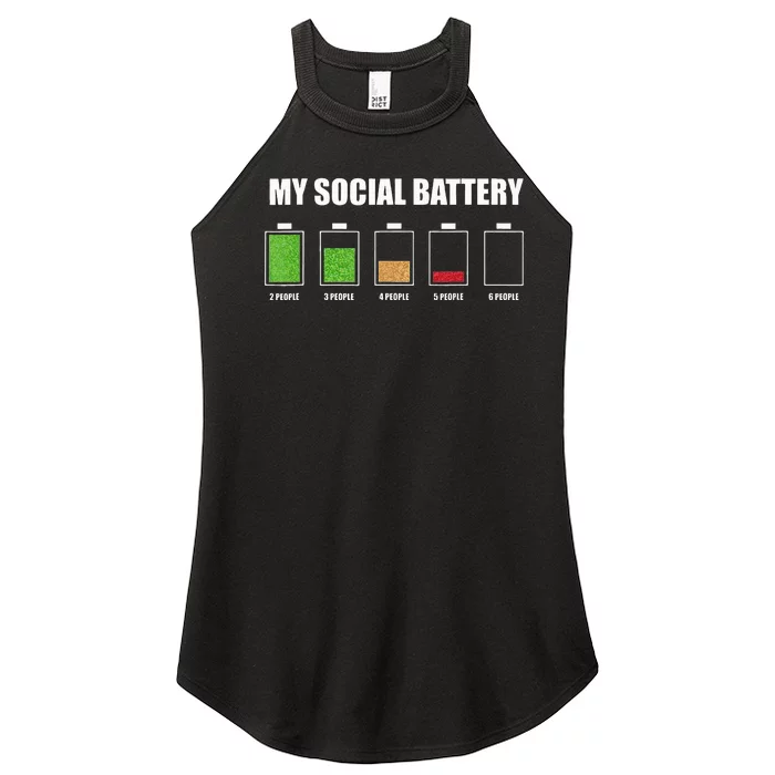 My Social Battery Low Energy Anti Social Gift Women’s Perfect Tri Rocker Tank