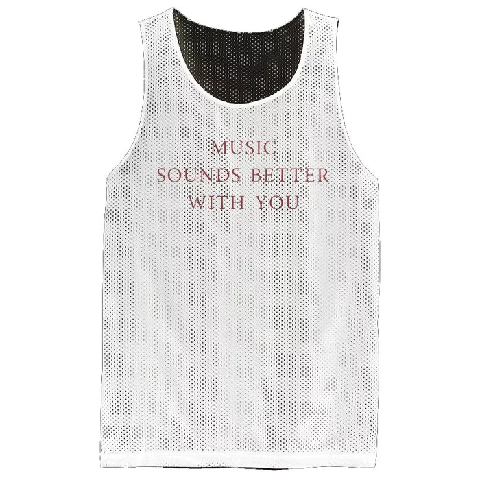 Music Sounds Better With You Mesh Reversible Basketball Jersey Tank