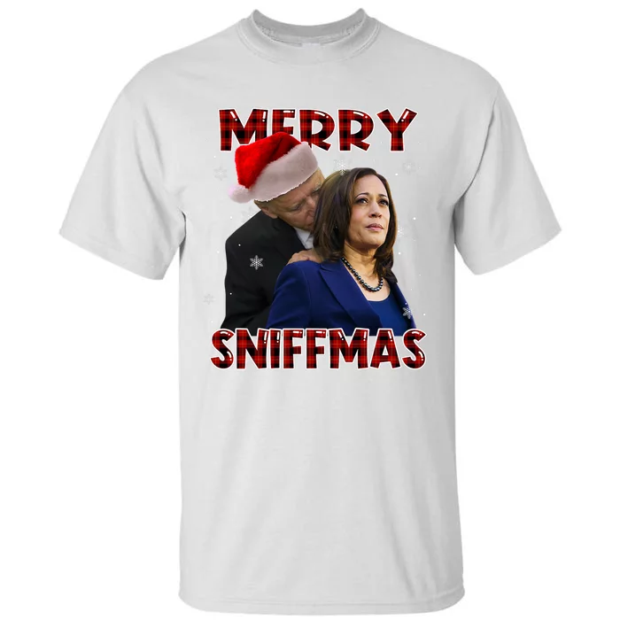 Merry Sniffmas Biden Santa Christmas Anti Biden Sniffer Xmas Tall T-Shirt