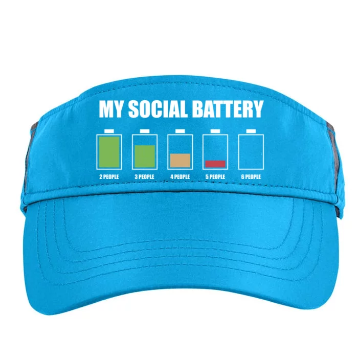 My Social Battery Low Energy Anti Social Introvert Gift Funny Gift Adult Drive Performance Visor