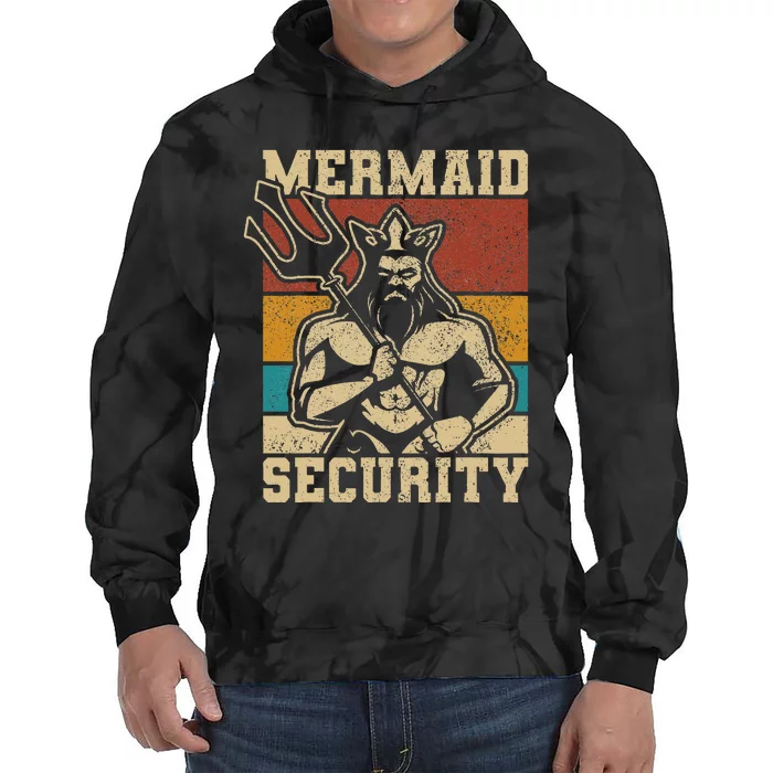 Mermaid Security Bday Costume Merman Birthday Party Outfit Tie Dye Hoodie