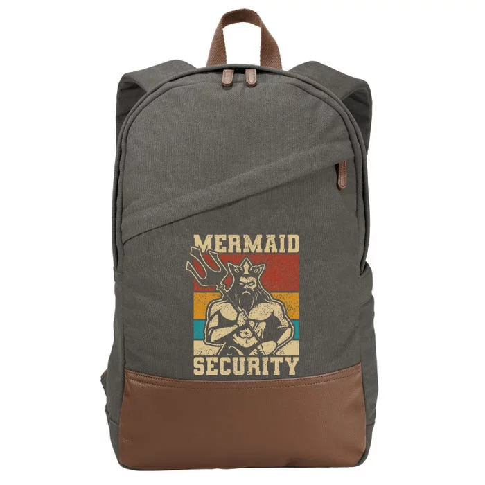 Mermaid Security Bday Costume Merman Birthday Party Outfit Cotton Canvas Backpack