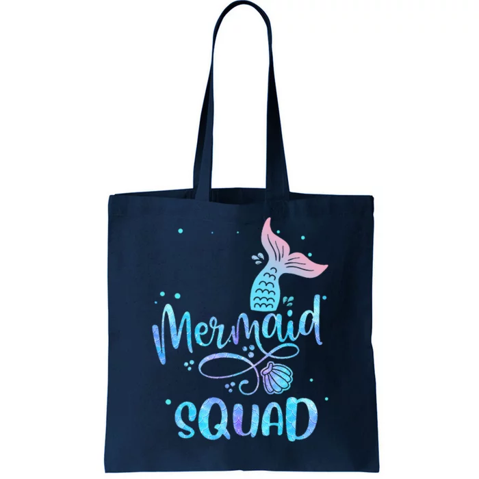 Mermaid Squad Birthday Squad Mermaid Tail Party Tote Bag