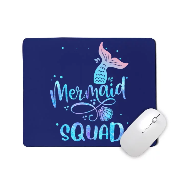 Mermaid Squad Birthday Squad Mermaid Tail Party Mousepad