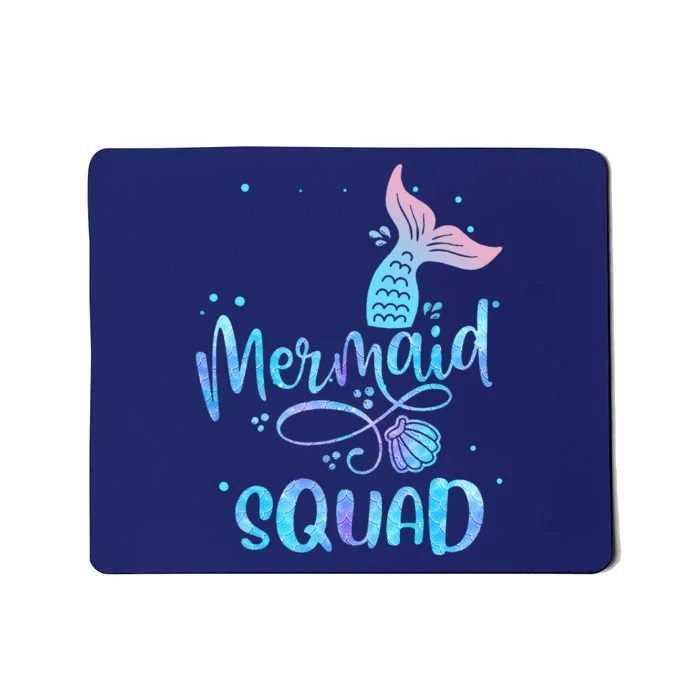 Mermaid Squad Birthday Squad Mermaid Tail Party Mousepad