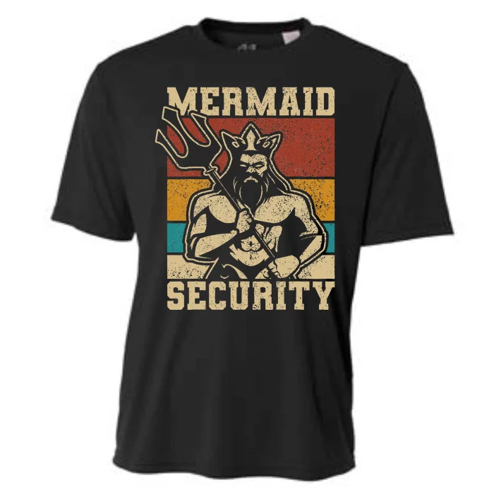 Mermaid Security Bday Costume Merman Birthday Party Outfit Cooling Performance Crew T-Shirt