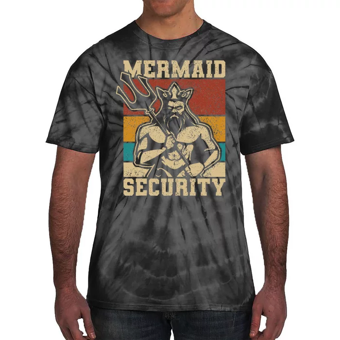 Mermaid Security Bday Costume Merman Birthday Party Outfit Tie-Dye T-Shirt